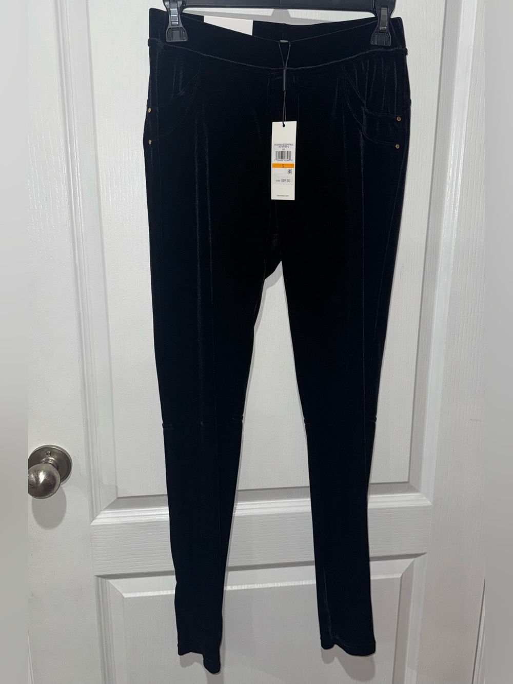 Calvin Klein Black Velvet Leggings